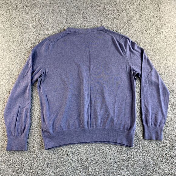 Banana Republic Sweater Mens XL Purple Luxury Blend Silk Cashmere Pullover‎ - Picture 2 of 12